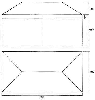 Faltzelt 4x8m