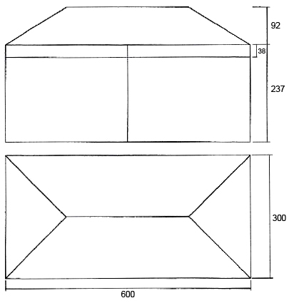 Faltzelt 3x6m